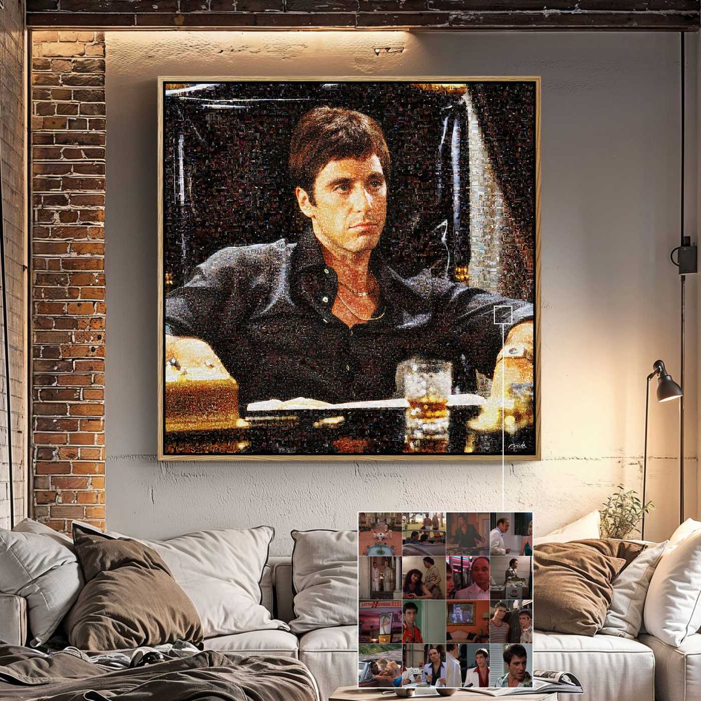 SCARFACE . Bloody Throne Cinematic Wall Art – Limited Edition