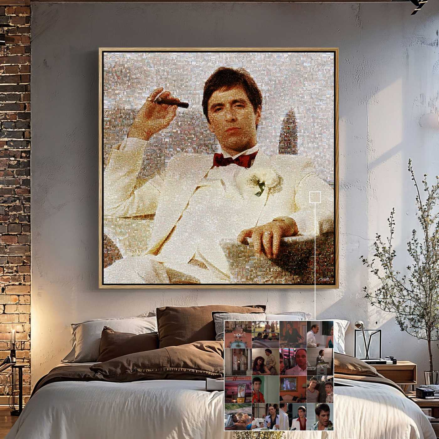 SCARFACE . Defiant Majesty Modern Movie Art Print – Limited Edition