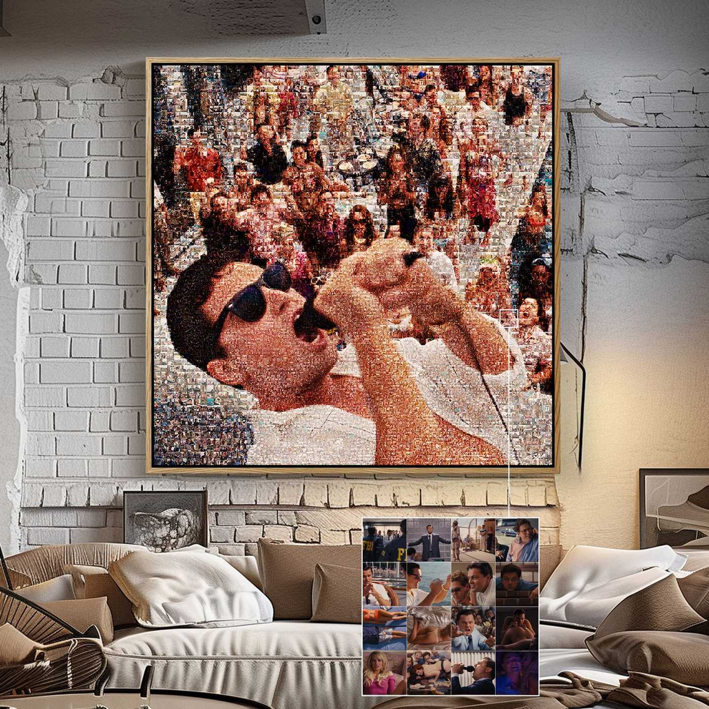 THE WOLF . Party Time Modern Movie Art Print – Limited Edition